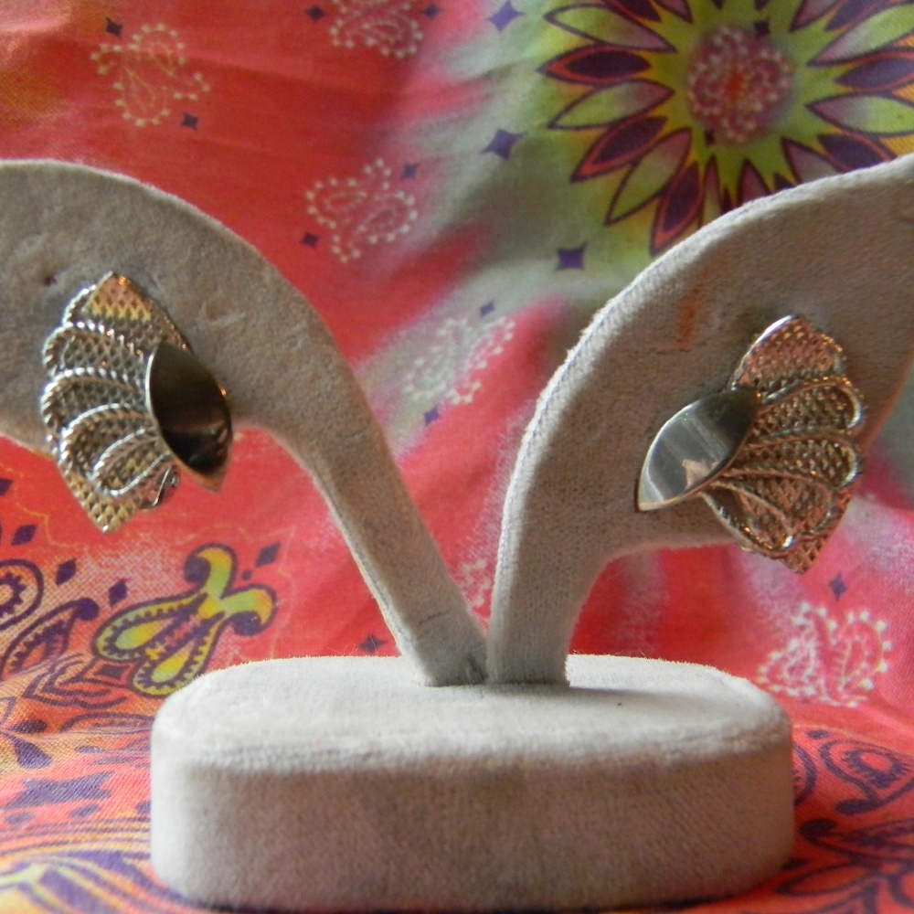 Sliver Butterfly Wing Earring's